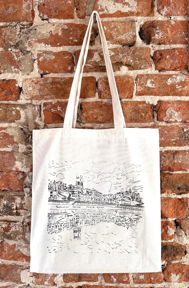 Reflections - Cromer - White Cotton Canvas Bags