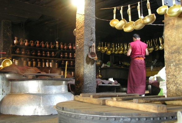 Tibet, monastery kitchen - Tibet