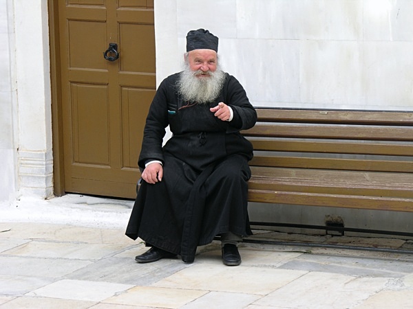 Monk on Mykonos - Greece