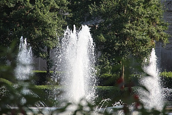 View of Fountain through Garden - National Presbyterian Church - Fountain
