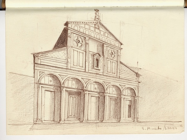 Sketch from Rome - S Miniato - Michael Patrick's Travel Sketches