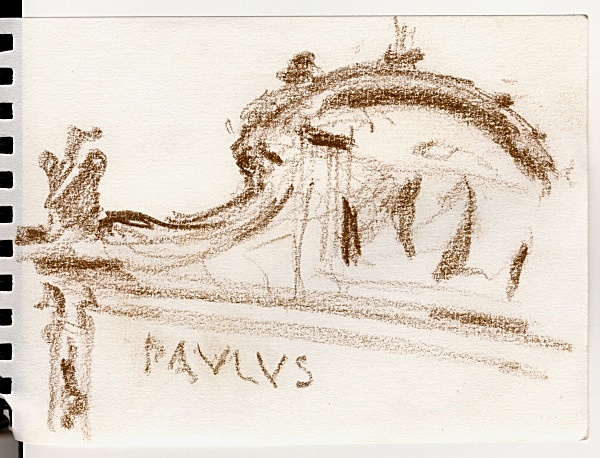 Sketch from Rome - Aquaduct Paulus - Michael Patrick's Travel Sketches
