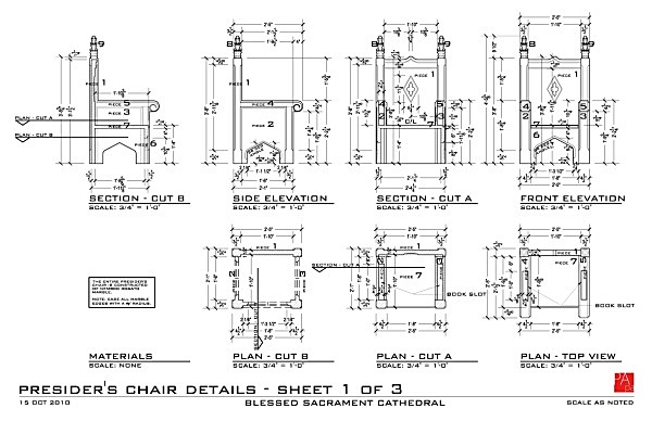 Presider's Chair - Plans & Sect's/Elev's - Greensburg, PA