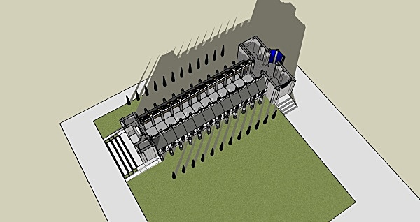 3-D View of Clerestory Register of Nave - Theoretical Modern Basilica