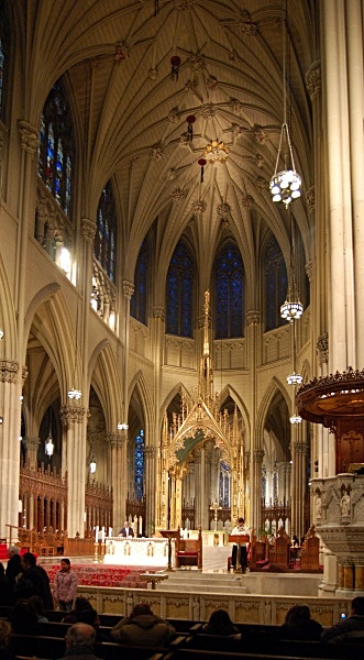 Interior View - Tradition - Gothic Revival - New York - St. Patrick's Cathedral