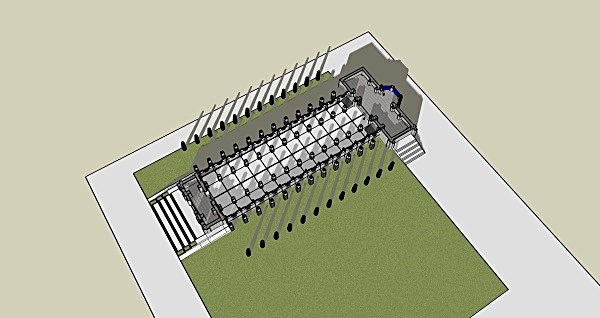 3-D Plan View - Theoretical Modern Basilica