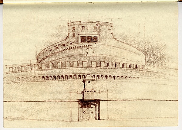 Sketch from Rome - Castel S. Angelo - Michael Patrick's Travel Sketches