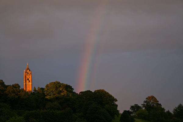 Bristol landscape_Cabot Tower Rainbow, Brandon Hill B004_Ian Wade - Bristol Landscape Photography
