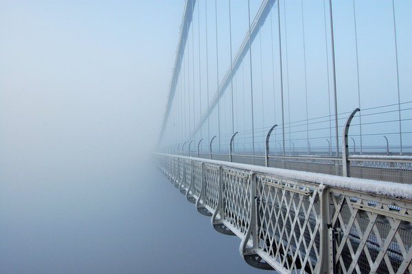 Frozen Clifron Suspenstion Bridge _B0158 - Bristol Landscape Photography
