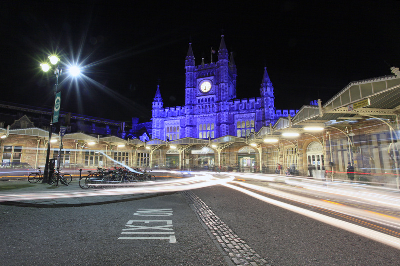 Temple meads train station at night, Bristol_TM_122 - Bristol Landscape Photography