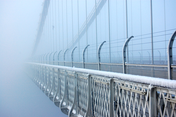 Frozen Clifron Suspenstion Bridge _B0157 - Bristol Landscape Photography
