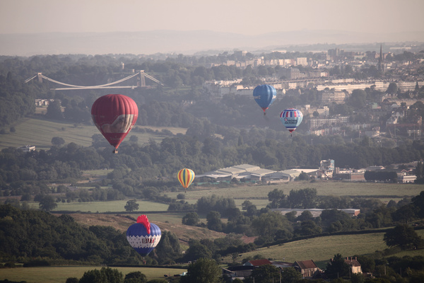 Bristol Balloons near Clifton suspension bridge. - Bristol Landscape Photography
