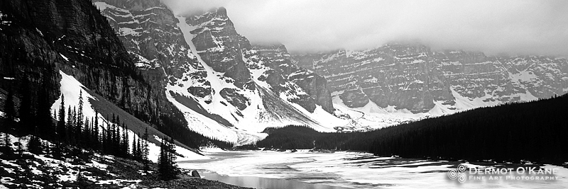 Moraine Lake Winter - Panoramic Horizontal Images