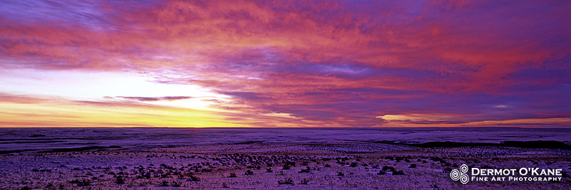 Prairie Sunrise - Panoramic Horizontal Images