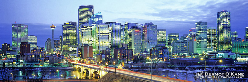 Calgary Twilight - Panoramic Horizontal Images