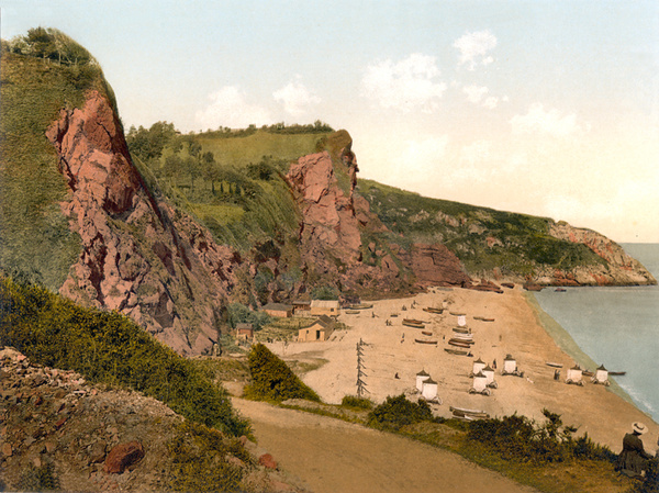 Torquay Babbacombe Beach  3 - Old Photos of Torquay