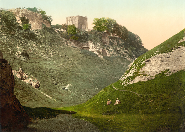Peak District Castleton Peveril Castle  4 - Old Photos of Peak District