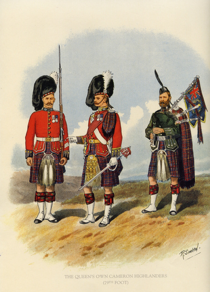 Queens Own Cameron Highlanders 1 - Old Scottish Regiments and Uniforms