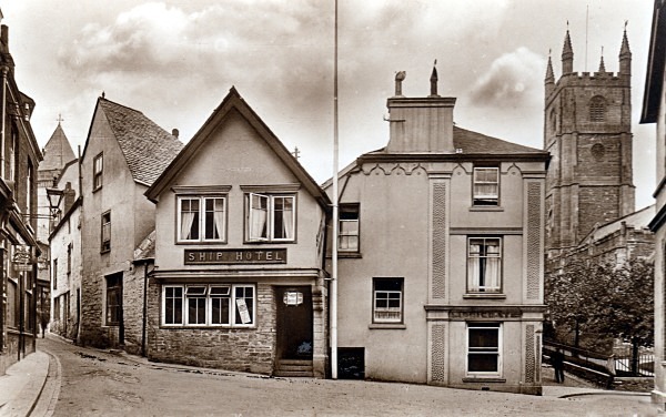 Fowey Old Ship Inn 6 - Miscellaneous Old Photos of Cornwall