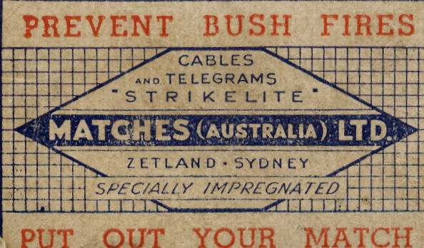 Matchbox Australia 75 - Old Matchbox Labels