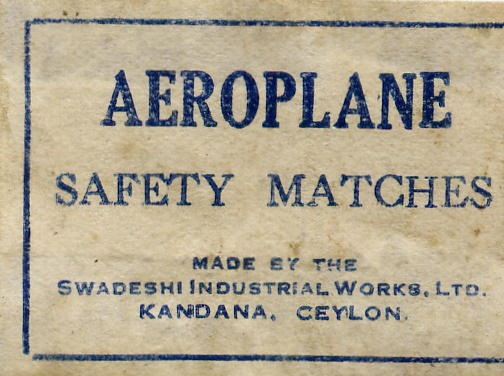 Matchbox Ceylon 66 - Old Matchbox Labels
