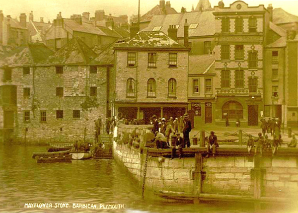 Plymouth Barbican Mayflower Steps 6 - Old Photos of Plymouth