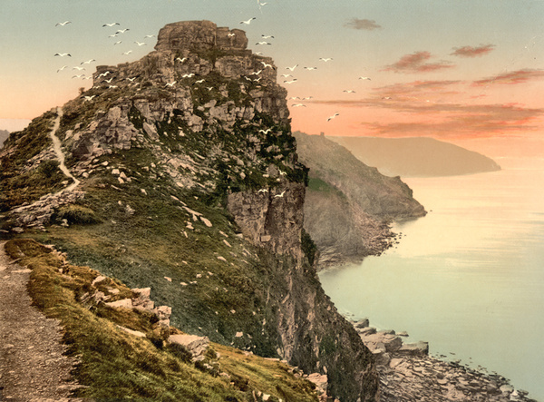 Lynmouth Castle Rock 1 - Old Photos of Lynton- Lynmouth