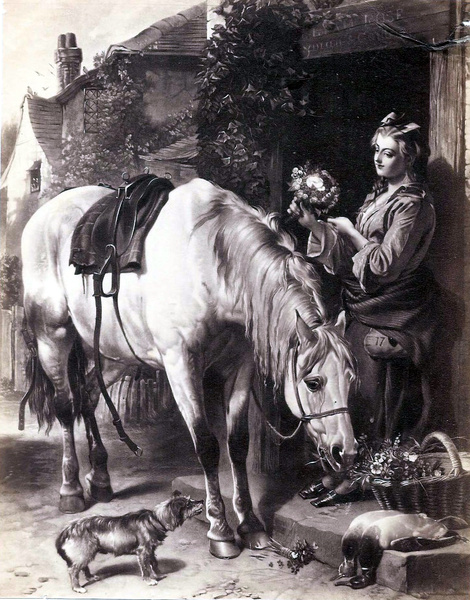 Lady with her Horse 16 - Old Countryside