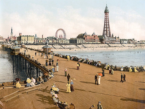 Blackpool Tower from North Pier 5 - Old Photos of Blackpool