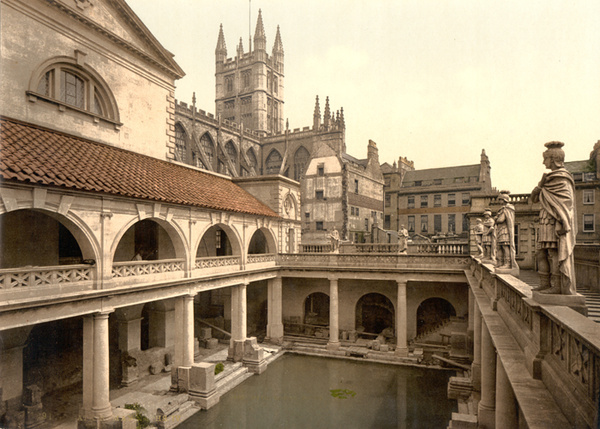 Bath Roman Baths and Abbey 5 - Old Photos of Bath