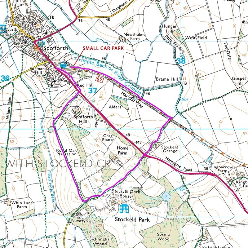 Spofforth Walk map - Photographic Walks in North Yorkshire 2018