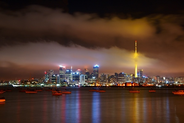 Low cloud skyline - Auckland