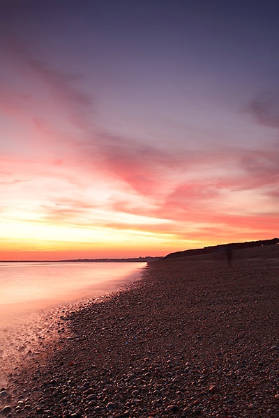 Dusk on Hordle Beach - <font color=yellow>The New Forest</font>