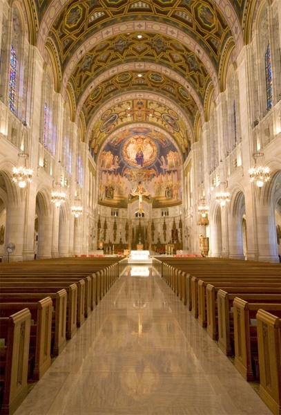 Inside of Rosary - Architecture and Night Skyline