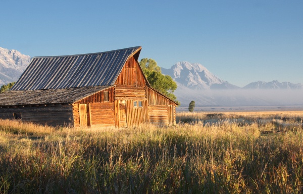 Moulton Ranch at Sunrise - Yellowstone National Park