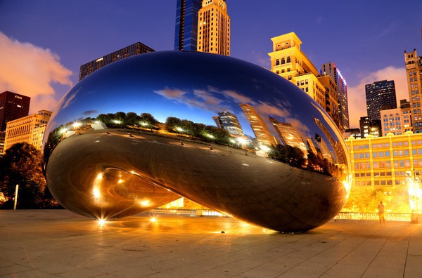 The Bean begining sunrise - Architecture and Night Skyline