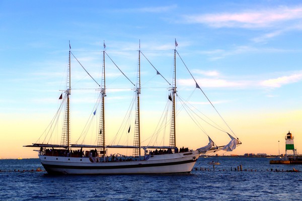 Sailing in Chicago - Architecture and Night Skyline