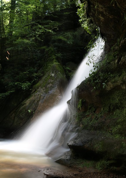 Side of Hidden Falls at Hocking Hills - Landscapes, Places, and Things in Nature