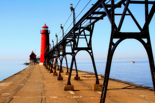 Michigan Lighthouse at Sunrise - Lighthouses
