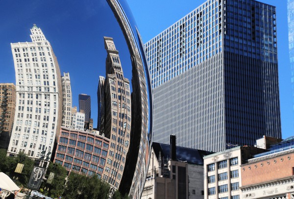 The Bean and Buildings - Architecture and Night Skyline