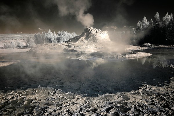 Castle Geyser in Infrared - Yellowstone National Park
