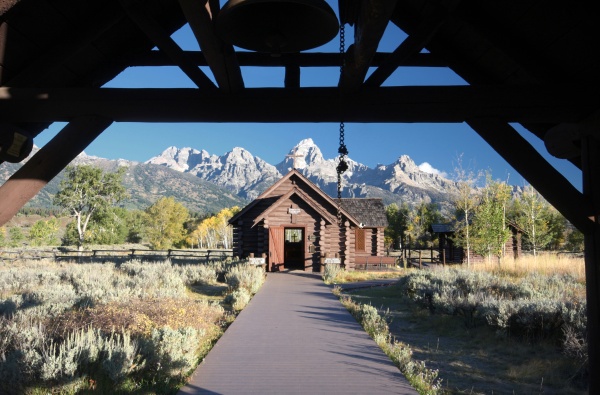 Chapel of Transfiguration from the Bell - Yellowstone National Park