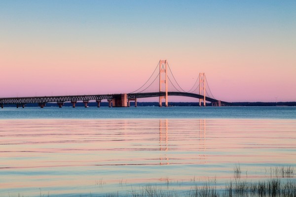Mackinaw Bridge Sunset - Landscapes, Places, and Things in Nature
