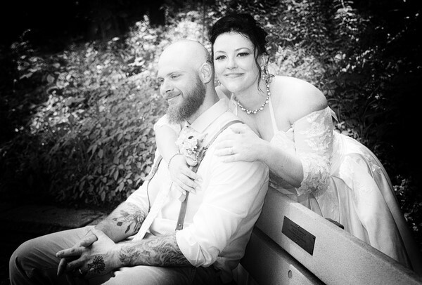 The Bench at Buehner Center - Oak Openings Wedding