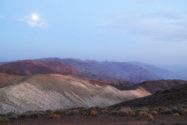 Moon at Dante's View - California- Yosemite, Death Valley, and San Francisco