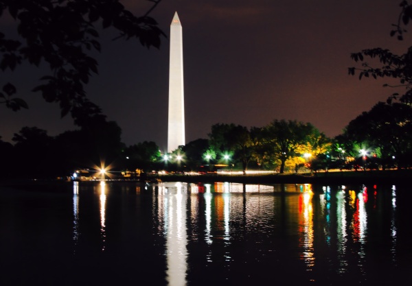 Washington Monument at Night - Architecture and Night Skyline