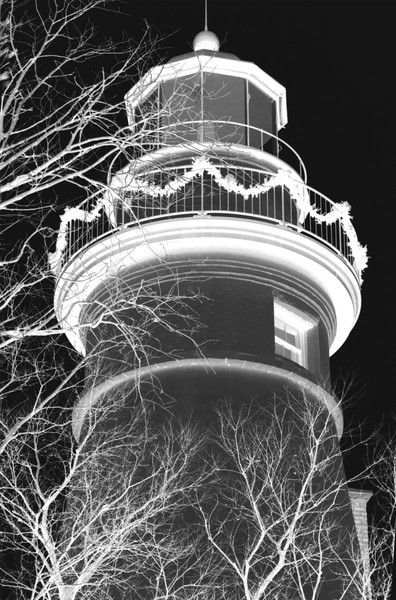 Marblehead Lighthouse in Black and White - Lighthouses