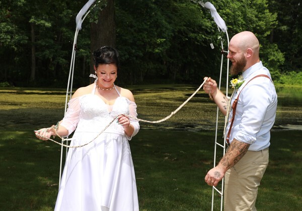 Handfasting Ceremony - Oak Openings Wedding