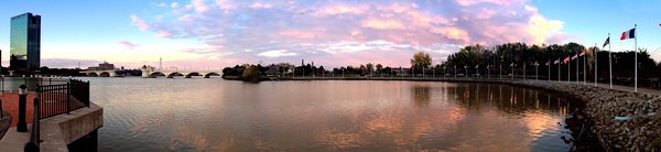 International Park after Sunset - Architecture and Night Skyline