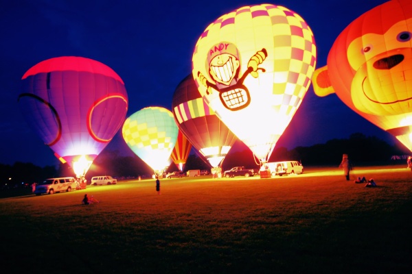 Findlay Hot Air Lights at Night - Landscapes, Places, and Things in Nature